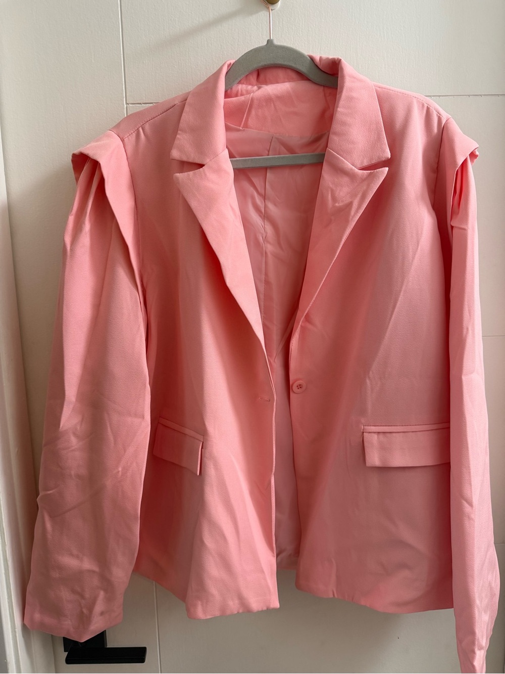 Source Unknown Pink Single-Button Women's Blazer